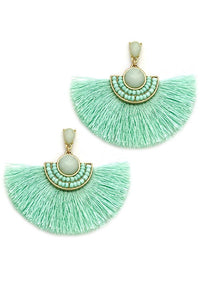 Mint Fan Fair Earrings