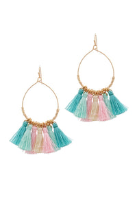 Cotton Candy Tassel Earrings