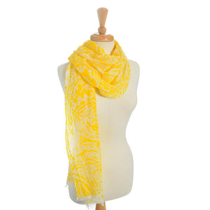 Yellow Paisley Scarf