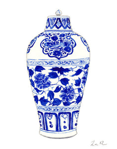 Blue and White China Vase